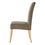 Lot de 2 fauteuils d'appoint en tissu rembourré – Crème/Beige/Taupe, piétements coloris Naturel et Noir au choix