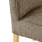 Lot de 2 fauteuils d'appoint en tissu rembourré – Crème/Beige/Taupe, piétements coloris Naturel et Noir au choix