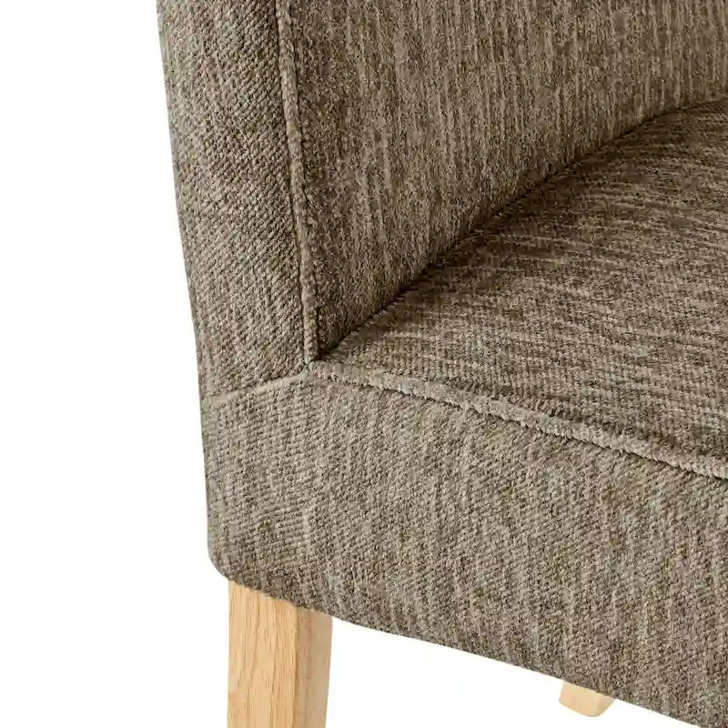 Lot de 2 fauteuils d'appoint en tissu rembourré – Crème/Beige/Taupe, piétements coloris Naturel et Noir au choix