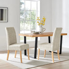 Lot de 2 fauteuils d'appoint en tissu rembourré – Crème/Beige/Taupe, piétements coloris Naturel et Noir au choix