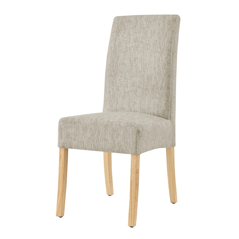 Lot de 2 fauteuils d'appoint en tissu rembourré – Crème/Beige/Taupe, piétements coloris Naturel et Noir au choix