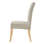 Lot de 2 fauteuils d'appoint en tissu rembourré – Crème/Beige/Taupe, piétements coloris Naturel et Noir au choix