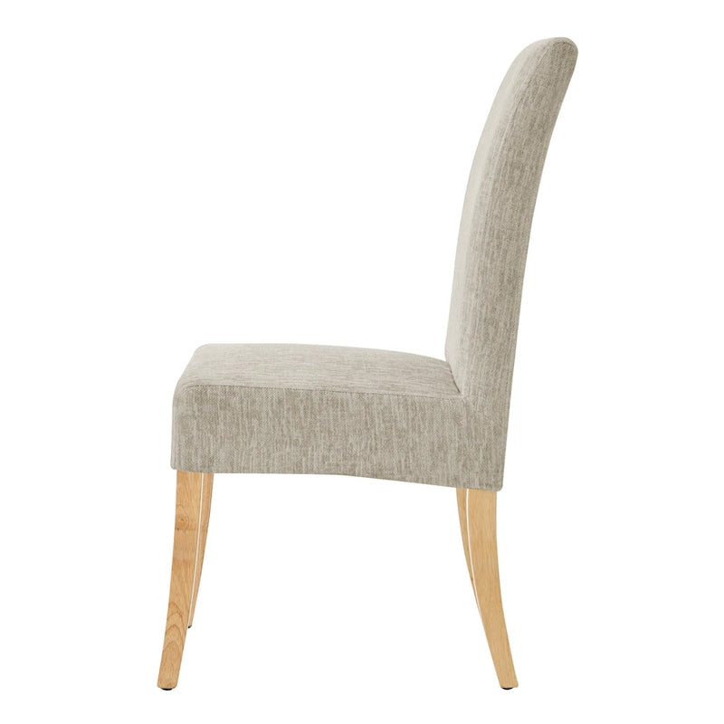 Lot de 2 fauteuils d'appoint en tissu rembourré – Crème/Beige/Taupe, piétements coloris Naturel et Noir au choix