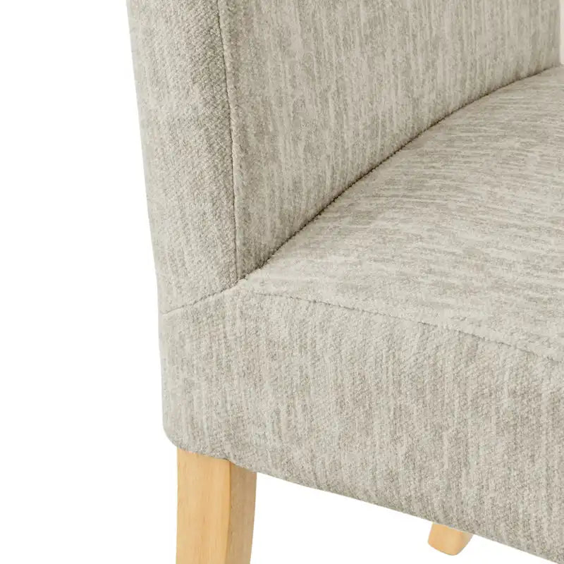 Lot de 2 fauteuils d'appoint en tissu rembourré – Crème/Beige/Taupe, piétements coloris Naturel et Noir au choix