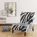Chaise d'appoint et fauteuil rembourrés rayés zébrés Designart pour cabine et pavillon