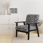 Chaise d'appoint et fauteuil rembourrés rayés zébrés Designart pour cabine et pavillon