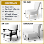 Chaise d'appoint et fauteuil rembourrés rayés zébrés Designart pour cabine et pavillon