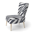 Chaise d'appoint et fauteuil rembourrés rayés zébrés Designart pour cabine et pavillon