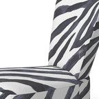 Chaise d'appoint et fauteuil rembourrés rayés zébrés Designart pour cabine et pavillon