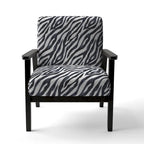 Chaise d'appoint et fauteuil rembourrés rayés zébrés Designart pour cabine et pavillon