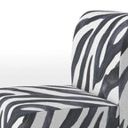 Chaise d'appoint et fauteuil rembourrés rayés zébrés Designart pour cabine et pavillon