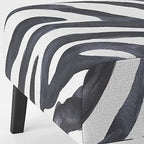 Chaise d'appoint et fauteuil rembourrés rayés zébrés Designart pour cabine et pavillon