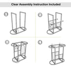 Tables d'appoint ovales étroites, lot de 2 tables d'extrémité avec rangement organisateur