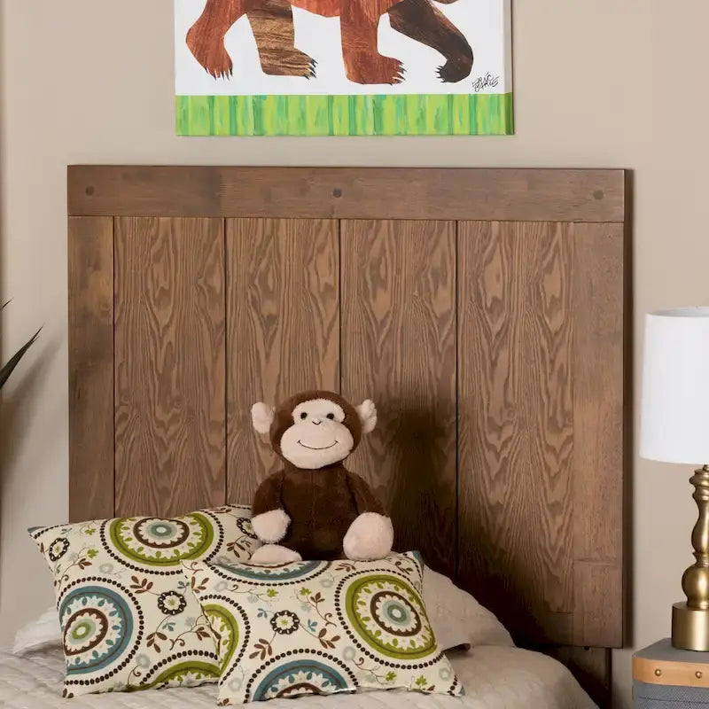 Tête de lit en bois de frêne et noyer de transition – Grand lit/Très grand lit/Lit double/Lit simple, 40,7x50x0,8 po, 17,6 lb