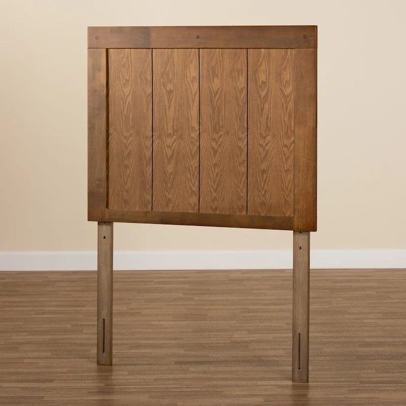Tête de lit en bois de frêne et noyer de transition – Grand lit/Très grand lit/Lit double/Lit simple, 40,7x50x0,8 po, 17,6 lb