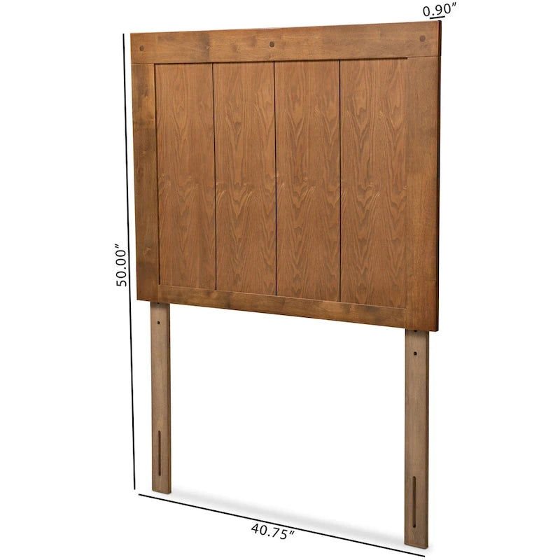 Tête de lit en bois de frêne et noyer de transition – Grand lit/Très grand lit/Lit double/Lit simple, 40,7x50x0,8 po, 17,6 lb