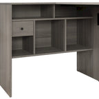 Bureau d'angle en L pour bureau à domicile – Fini gris/bois, conception peu encombrante, 30,39 kg