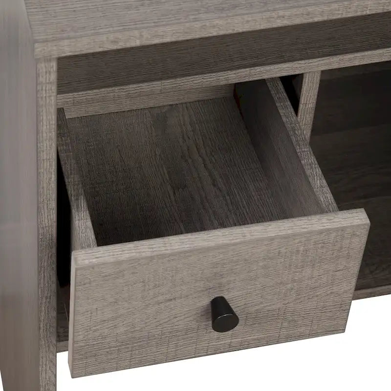 Bureau d'angle en L pour bureau à domicile – Fini gris/bois, conception peu encombrante, 30,39 kg