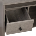 Bureau d'angle en L pour bureau à domicile – Fini gris/bois, conception peu encombrante, 30,39 kg