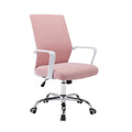 Chaise de bureau pivotante à dossier en maille – Rose/Noir/Blanc, Chaise de bureau ergonomique pour la maison