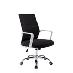 Chaise de bureau pivotante à dossier en maille – Rose/Noir/Blanc, Chaise de bureau ergonomique pour la maison
