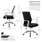 Chaise de bureau pivotante à dossier en maille – Rose/Noir/Blanc, Chaise de bureau ergonomique pour la maison