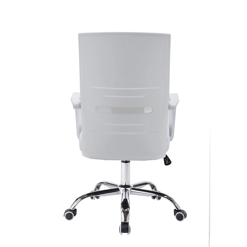 Chaise de bureau pivotante à dossier en maille – Rose/Noir/Blanc, Chaise de bureau ergonomique pour la maison