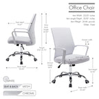 Chaise de bureau pivotante à dossier en maille – Rose/Noir/Blanc, Chaise de bureau ergonomique pour la maison