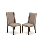 Ensemble de salle à manger rectangulaire avec chaises rembourrées – Bois et tissu, multi-configurations
