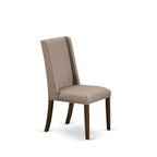 Ensemble de salle à manger rectangulaire avec chaises rembourrées – Bois et tissu, multi-configurations