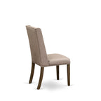 Ensemble de salle à manger rectangulaire avec chaises rembourrées – Bois et tissu, multi-configurations