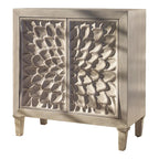 Armoire d'appoint à 3 étagères avec 2 portes – Bois blanc, 86x81x41 cm, Rangement salon