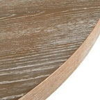 Table à manger ronde en bois recyclé – Finition naturelle, 45.75x45.75x29.5 po, 4 places assises