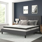 Lit plateforme capitonné avec matelas à ressorts ensachés de 25 cm