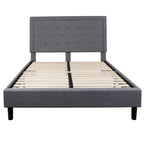 Lit plateforme capitonné avec matelas à ressorts ensachés de 25 cm