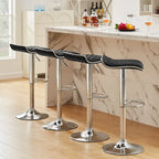 Tabouret de Bar Pivotant sans Dossier à Hauteur Réglable en Similicuir – Capacité 150 kg, Plusieurs Couleurs
