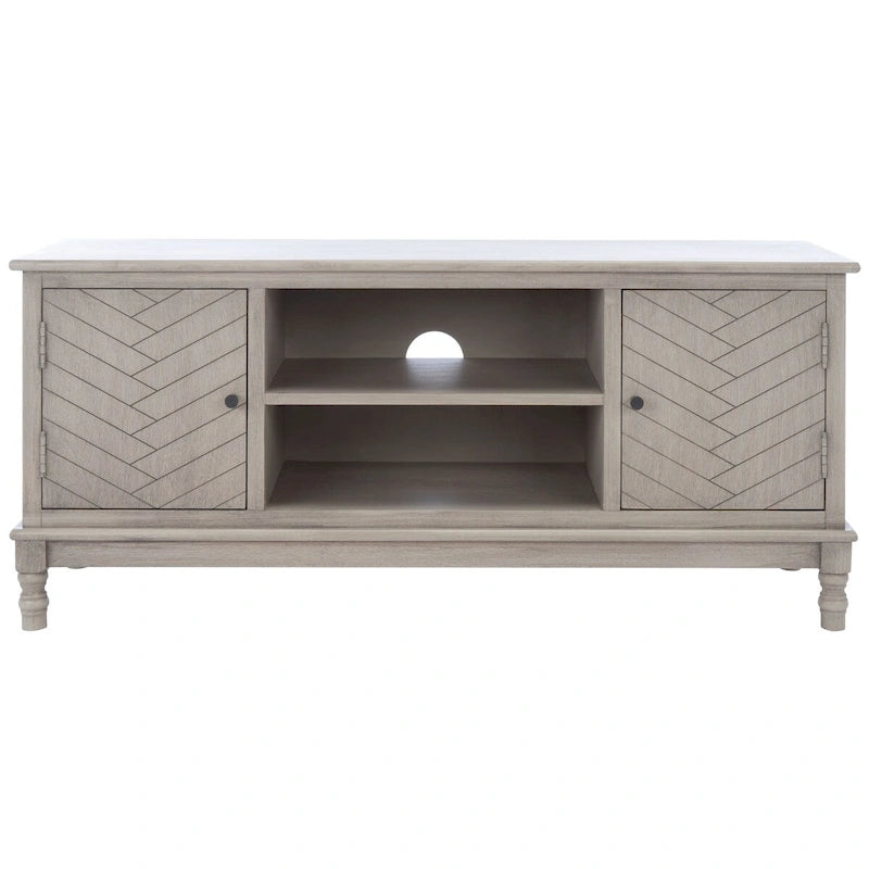 Meuble TV/multimédia 2 portes 2 étagères avec rangement – 47x16x20 po, 4 options de couleur