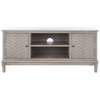 Meuble TV/multimédia 2 portes 2 étagères avec rangement – 47x16x20 po, 4 options de couleur