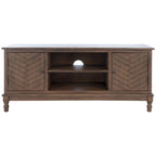 Meuble TV/multimédia 2 portes 2 étagères avec rangement – 47x16x20 po, 4 options de couleur