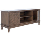Meuble TV/multimédia 2 portes 2 étagères avec rangement – 47x16x20 po, 4 options de couleur