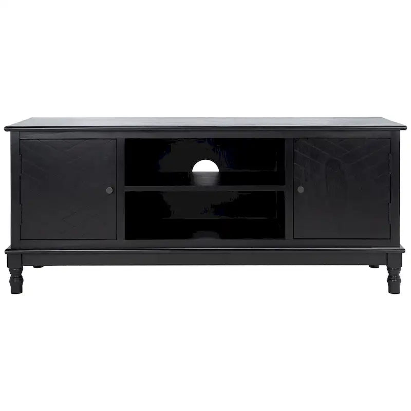 Meuble TV/multimédia 2 portes 2 étagères avec rangement – 47x16x20 po, 4 options de couleur