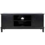 Meuble TV/multimédia 2 portes 2 étagères avec rangement – 47x16x20 po, 4 options de couleur