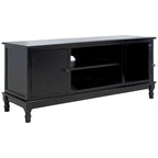 Meuble TV/multimédia 2 portes 2 étagères avec rangement – 47x16x20 po, 4 options de couleur