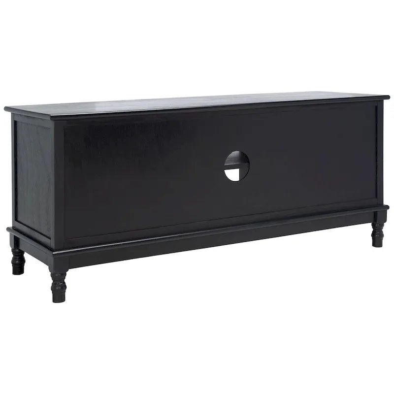 Meuble TV/multimédia 2 portes 2 étagères avec rangement – 47x16x20 po, 4 options de couleur