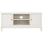 Meuble TV/multimédia 2 portes 2 étagères avec rangement – 47x16x20 po, 4 options de couleur