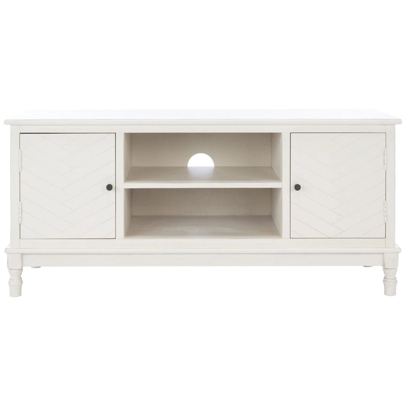 Meuble TV/multimédia 2 portes 2 étagères avec rangement – 47x16x20 po, 4 options de couleur