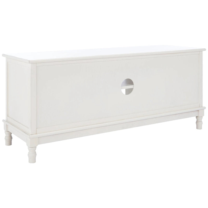 Meuble TV/multimédia 2 portes 2 étagères avec rangement – 47x16x20 po, 4 options de couleur