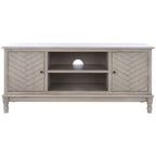 Meuble TV/multimédia 2 portes 2 étagères avec rangement – 47x16x20 po, 4 options de couleur
