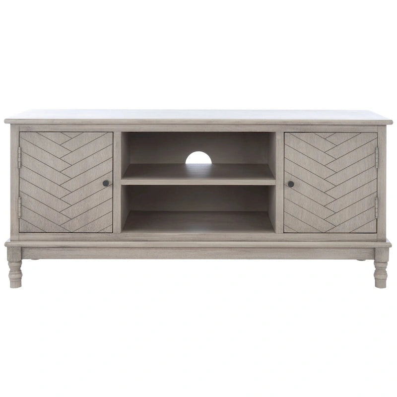 Meuble TV/multimédia 2 portes 2 étagères avec rangement – 47x16x20 po, 4 options de couleur