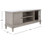 Meuble TV/multimédia 2 portes 2 étagères avec rangement – 47x16x20 po, 4 options de couleur